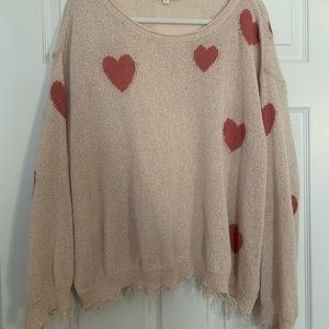Frayed heart sweater 💕